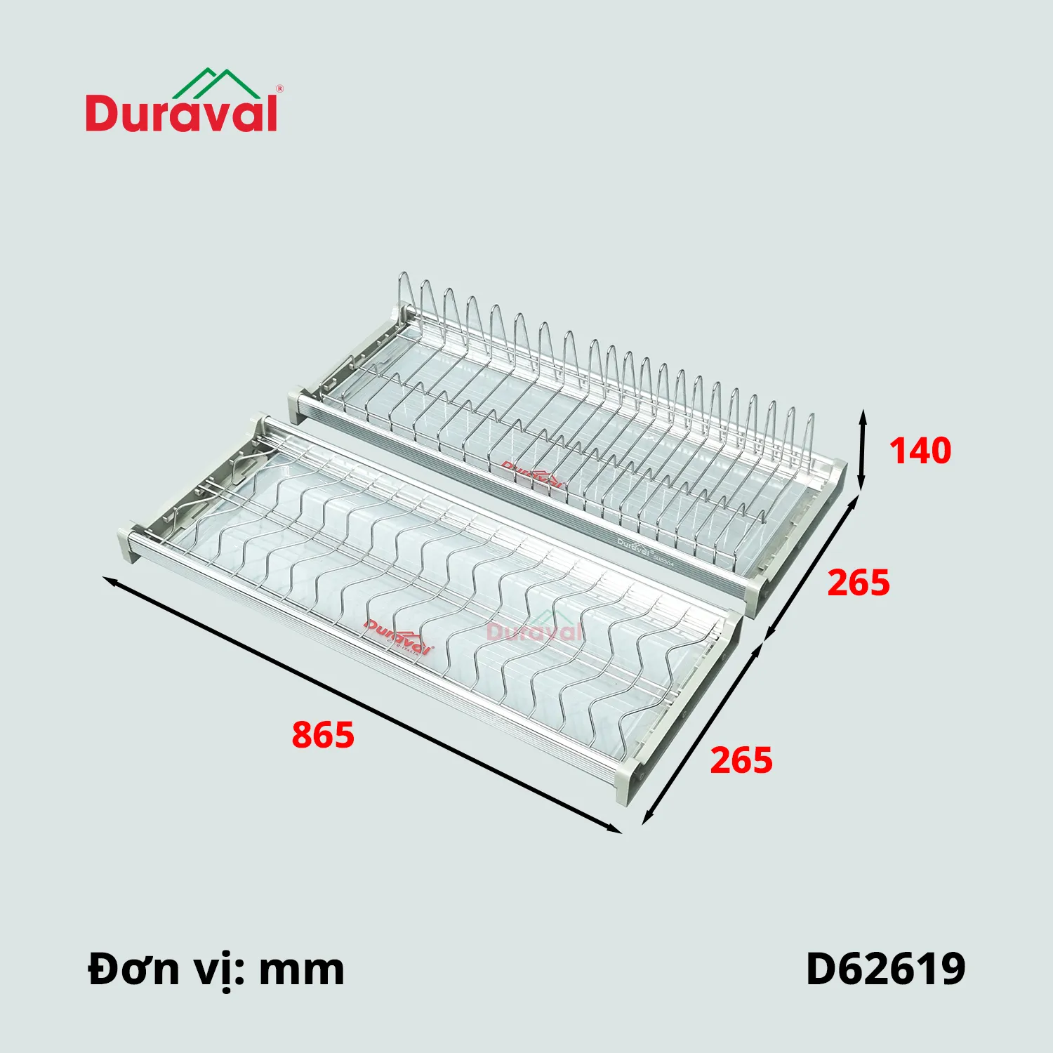 Kích thước giá bát cố định 900mm phù hợp với khoang tủ 90cm