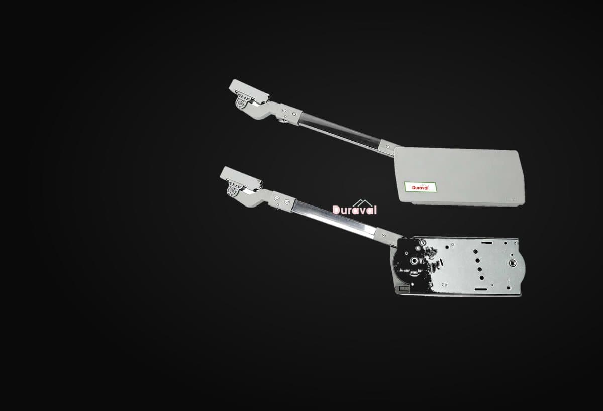 Bộ tay nâng tủ bếp Duraval D2 gồm hai tay đòn và hộp lực