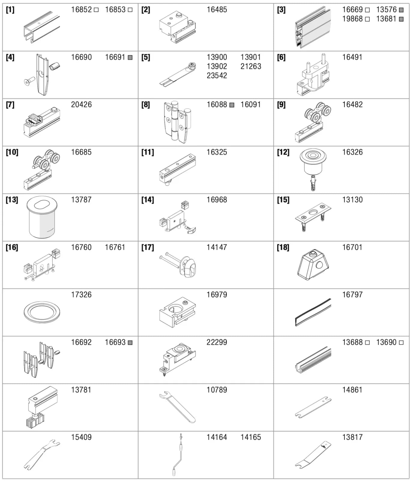 Bảng số vị trí, trang 10 tờ 16825