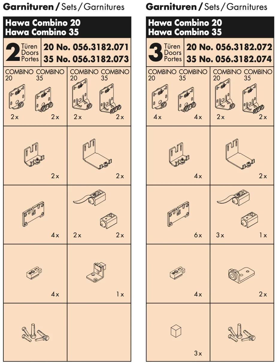 Ô bộ phụ kiện trang 1 tờ 788.2000.201