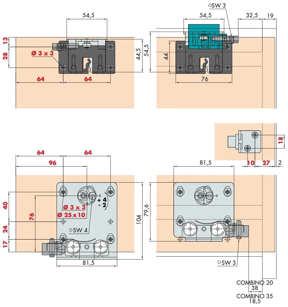 Trang 8: vị trí bắt các chi tiết lên cánh