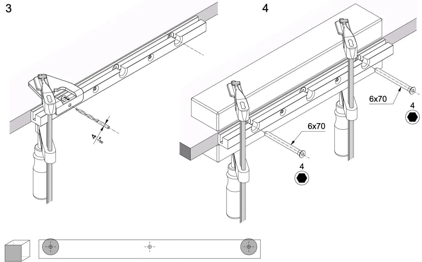 Ô số 3 và số 4 tờ 52063, chung hình thanh khoan mẫu bên dưới