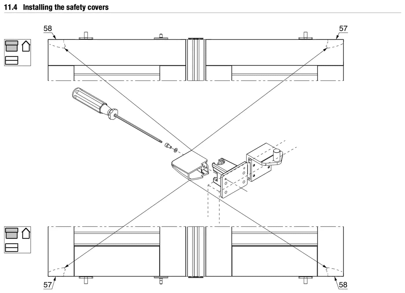 Mục 11.4 lắp nắp an toàn, trang 64