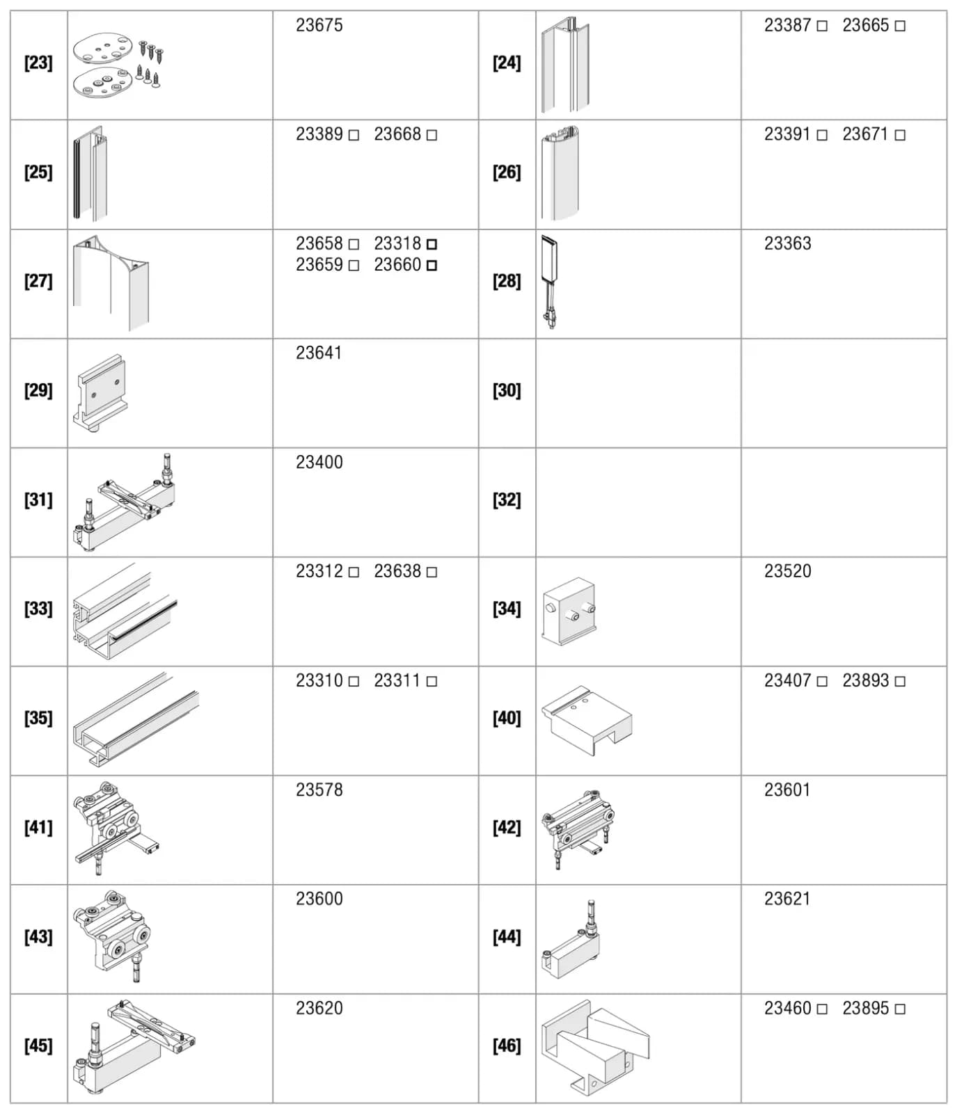 Mục 7.4 bảng số vị trí lắp bên phải (tiếp), trang 14