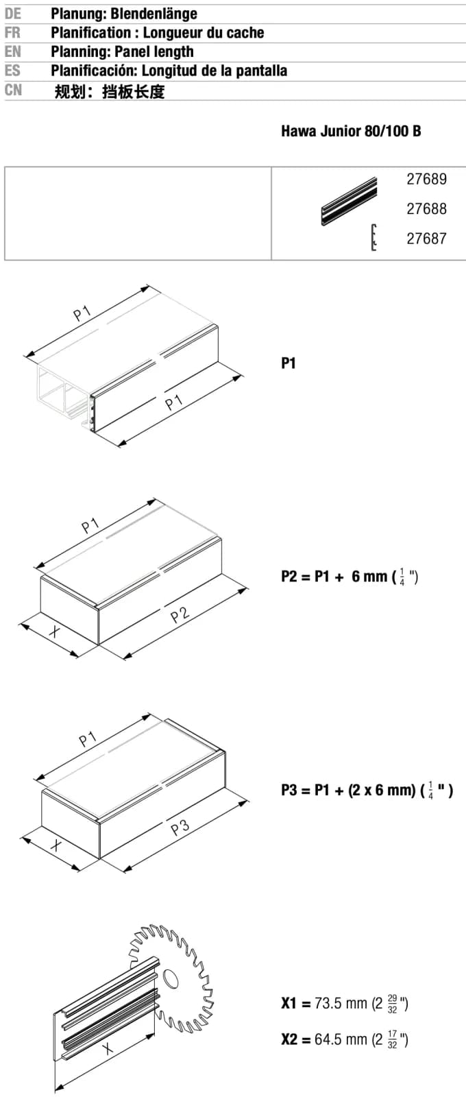 Chiều dài nẹp cột Hawa Junior 80/100 B, tờ 30673 trang 2