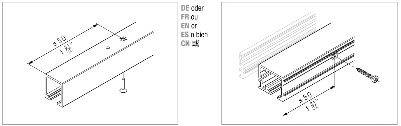 Hai cách bắt ray dưới ô số 1 mục 5.1 tờ 24924
