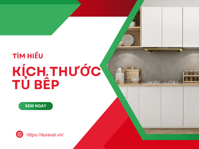 Kích thước tủ bếp chữ L