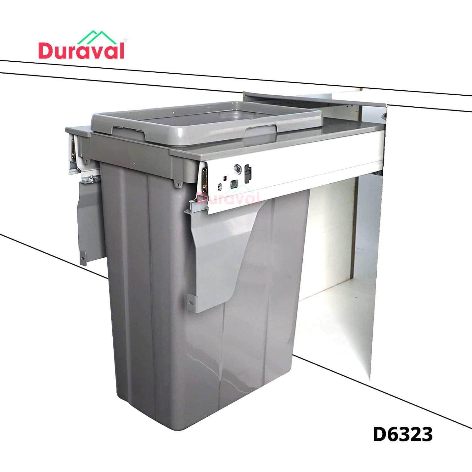 Thùng rác liền cánh tủ bếp Duraval D6323