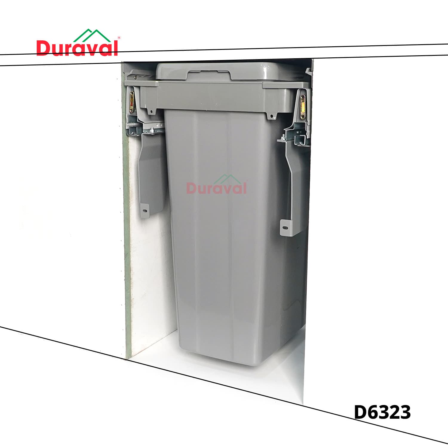 Thùng rác liền cánh tủ bếp Duraval D6323
