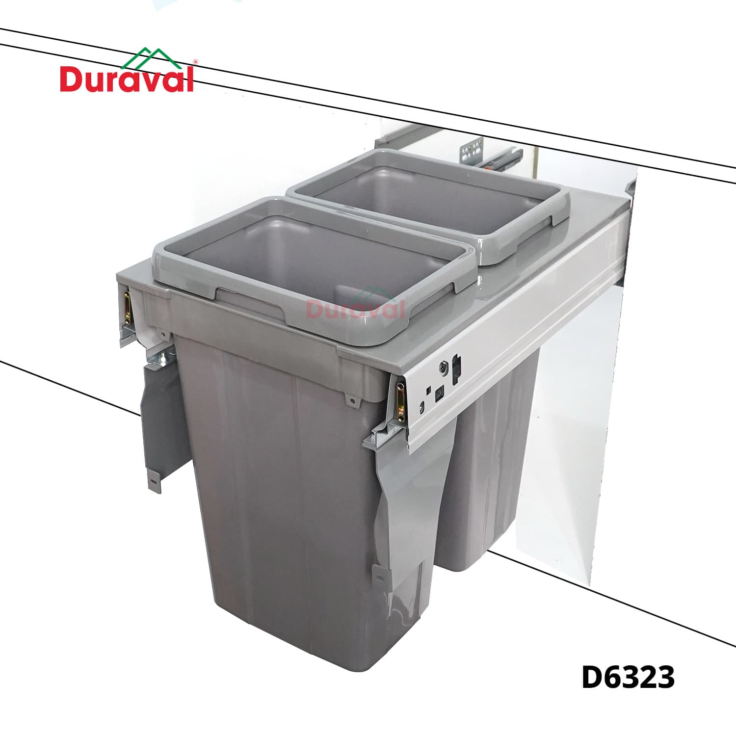 Thùng rác liền cánh tủ bếp Duraval D6323