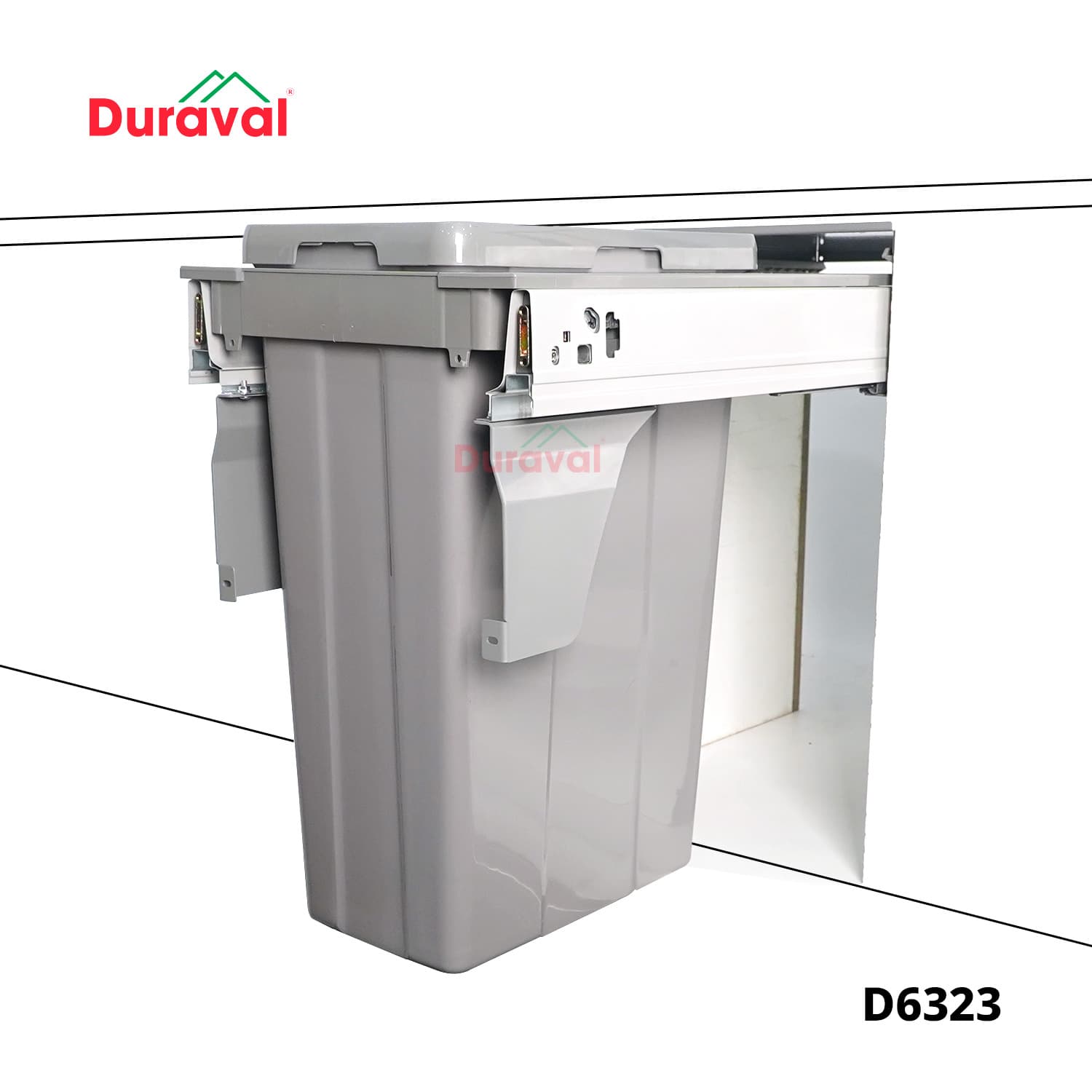 Thùng rác liền cánh tủ bếp Duraval D6323