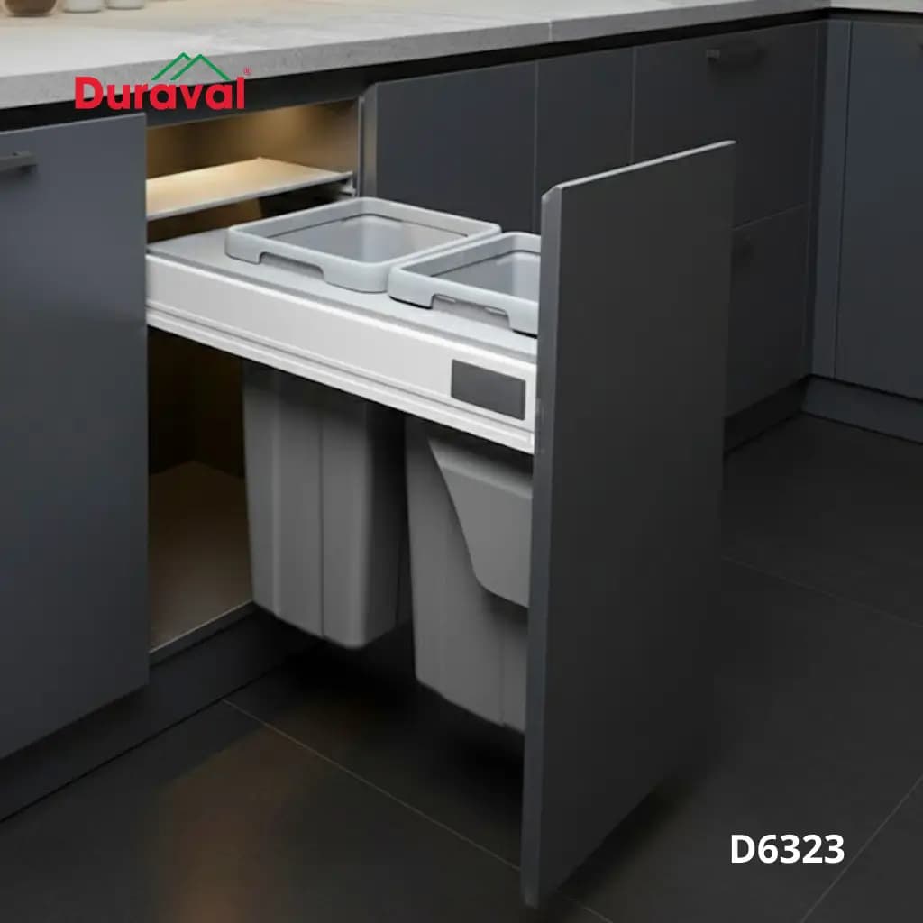 Thùng rác liền cánh tủ bếp Duraval D6323