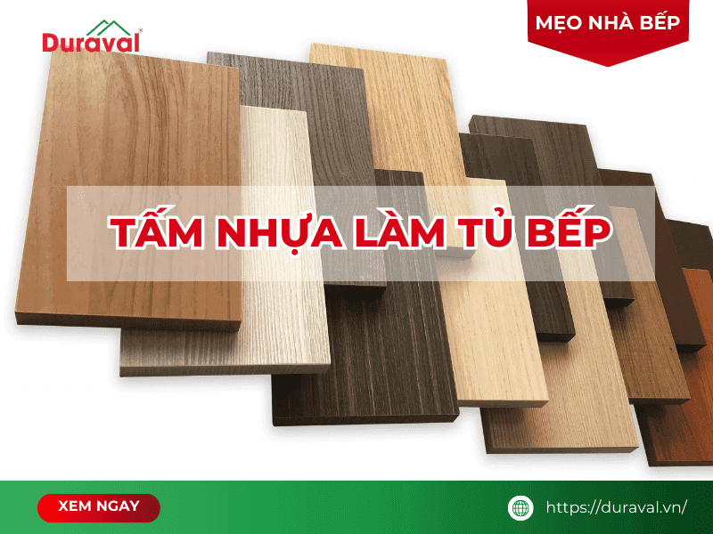 Tấm nhựa làm tủ bếp