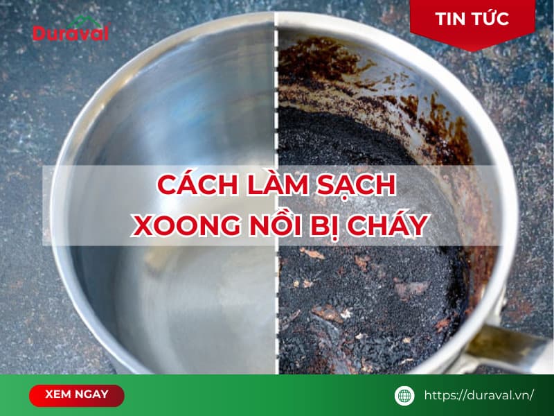 cách làm sạch xoong nồi bị cháy