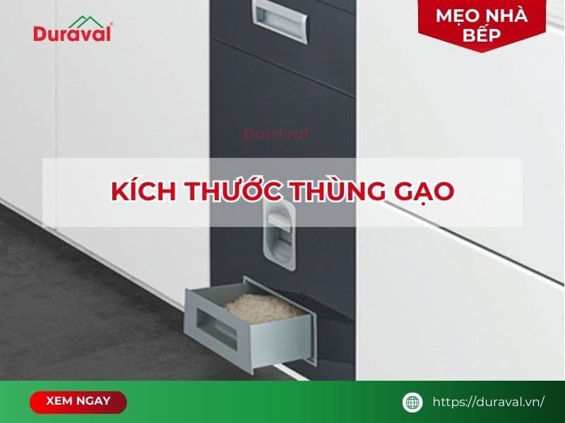 Kích thước thùng gạo