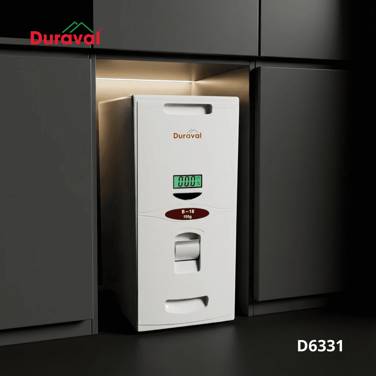 Thùng gạo đo điện tử Duraval D6331