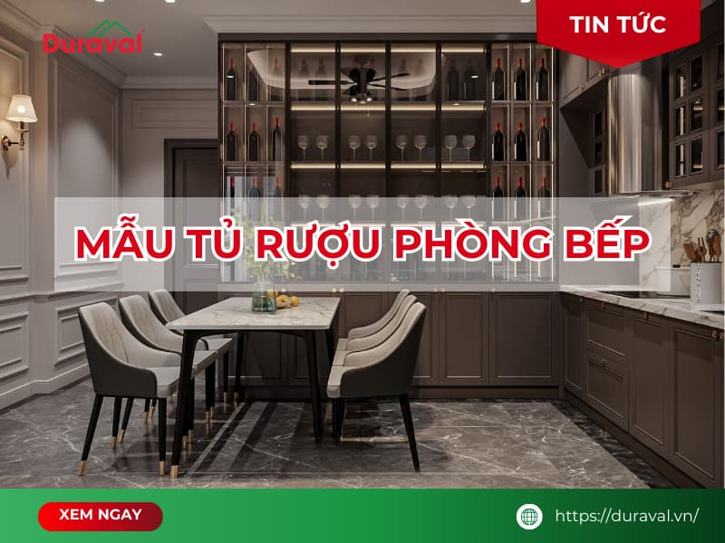 Mẫu tủ rượu phòng bếp