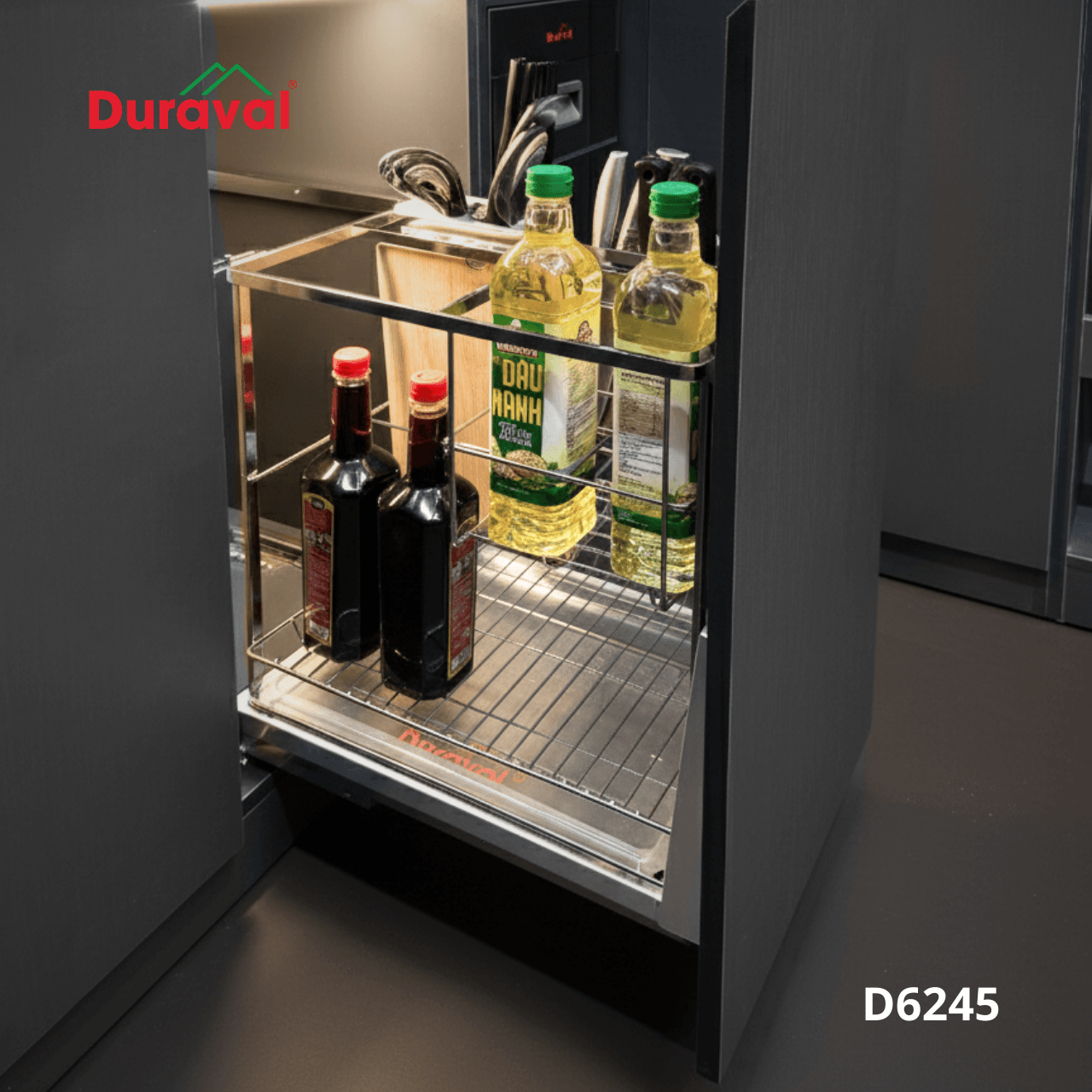 Giá dao thớt đa năng inox 304 Pro Duraval D6245