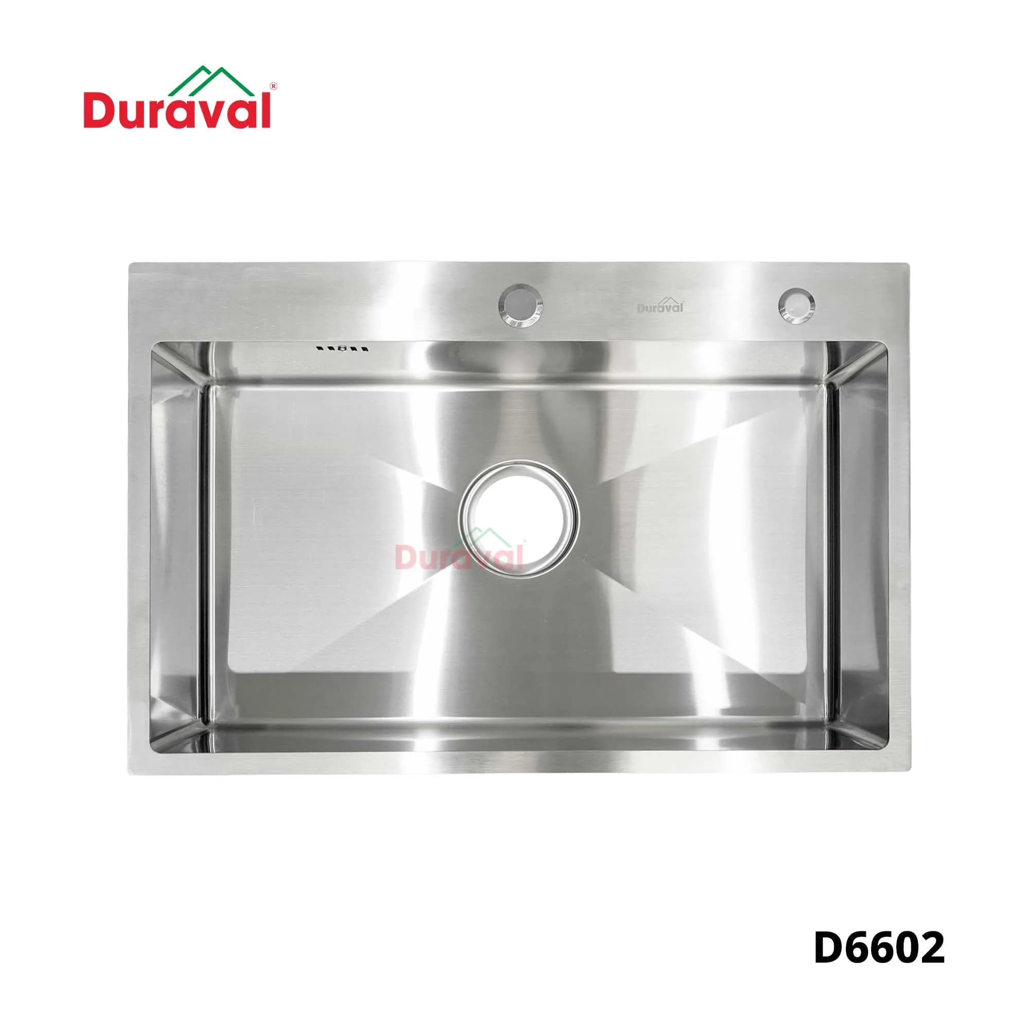Chậu rửa 1 hố inox 304 Duraval D6602
