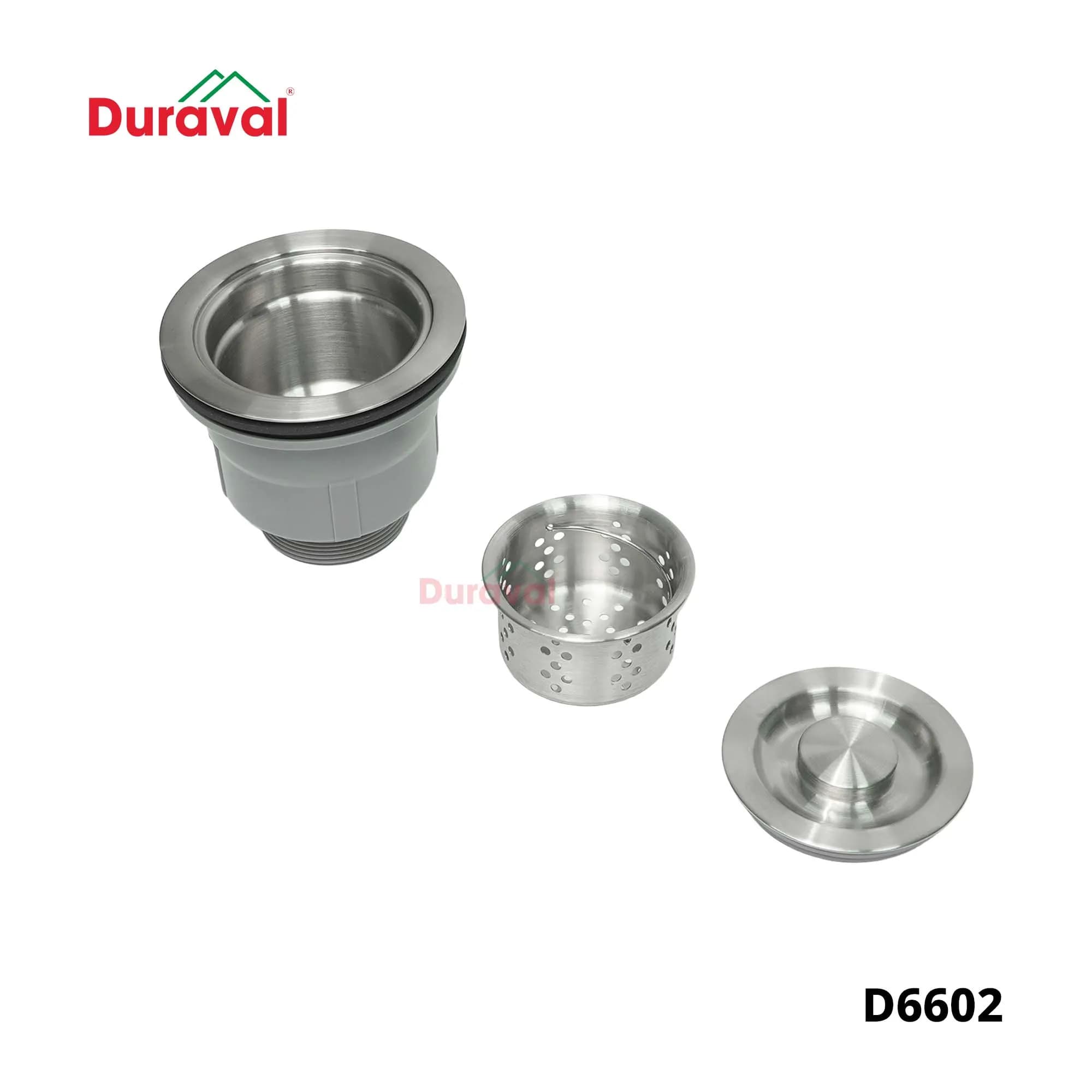 Chậu rửa 1 hố inox 304 Duraval D6602