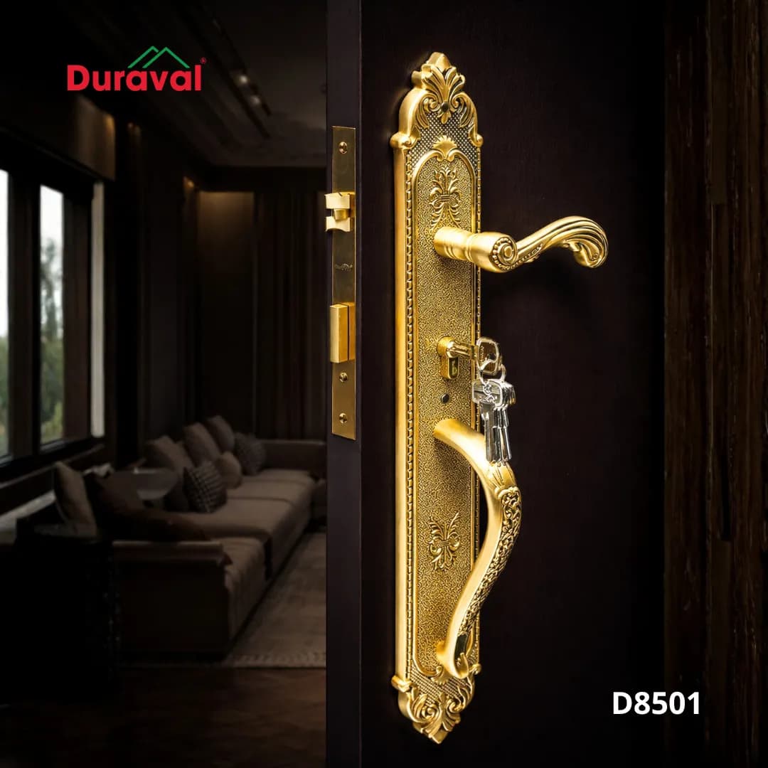 Khóa cửa tay gạt Đồng Duraval D8501