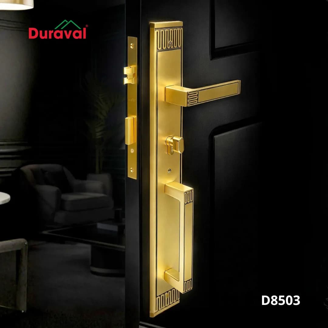 Khóa cửa tay gạt Đồng Duraval D8503