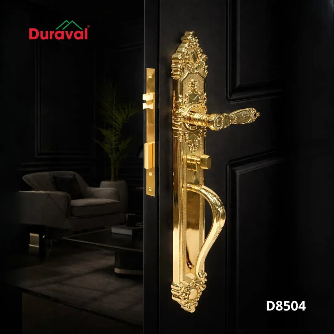 Khóa cửa tay gạt Đồng Duraval D8504