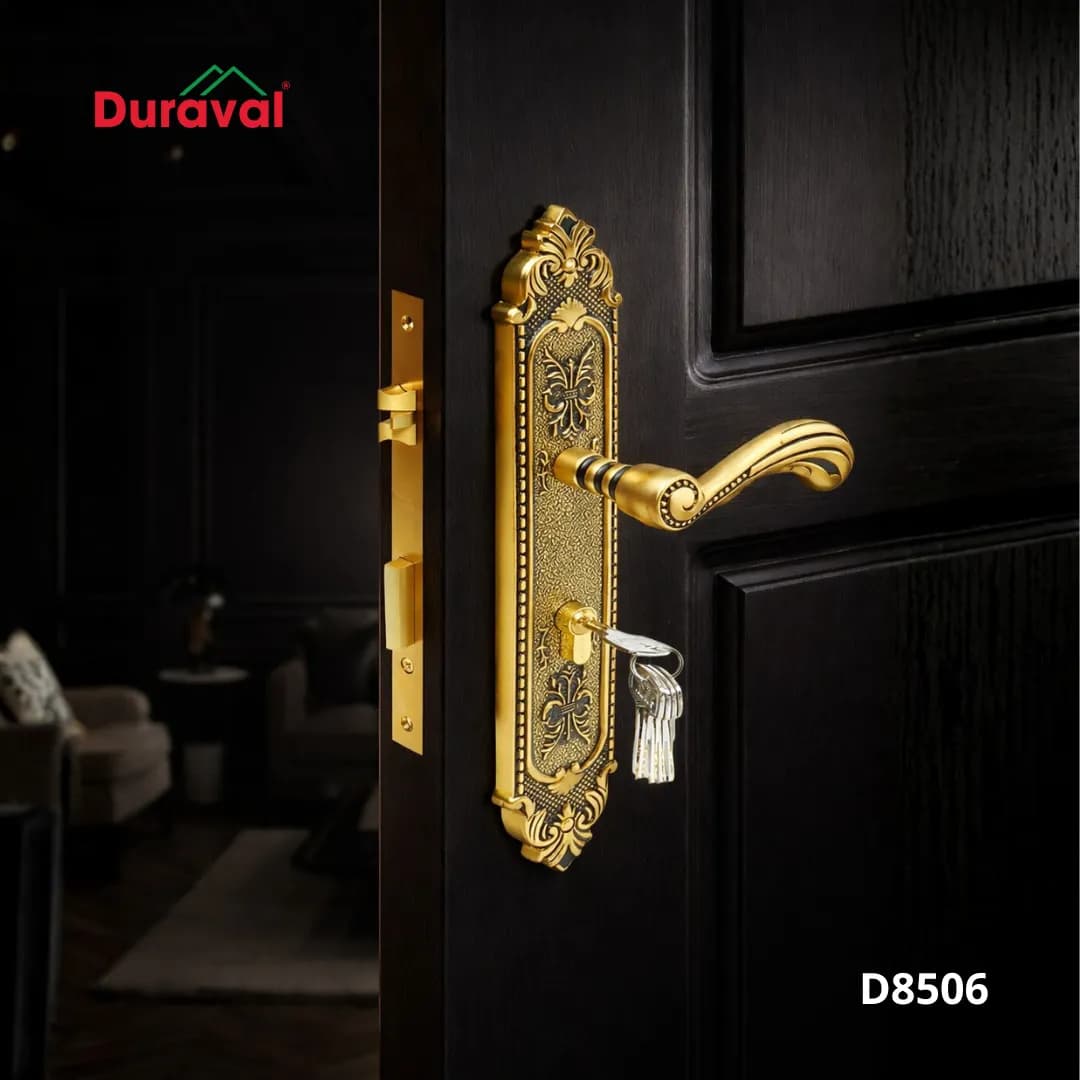 Khóa cửa tay gạt Đồng Duraval D8506
