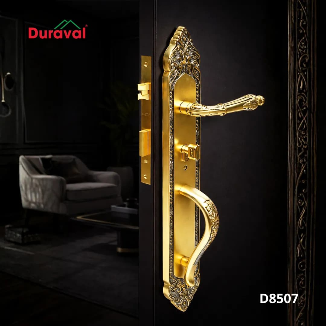 Khóa cửa tay gạt Đồng Duraval D8507
