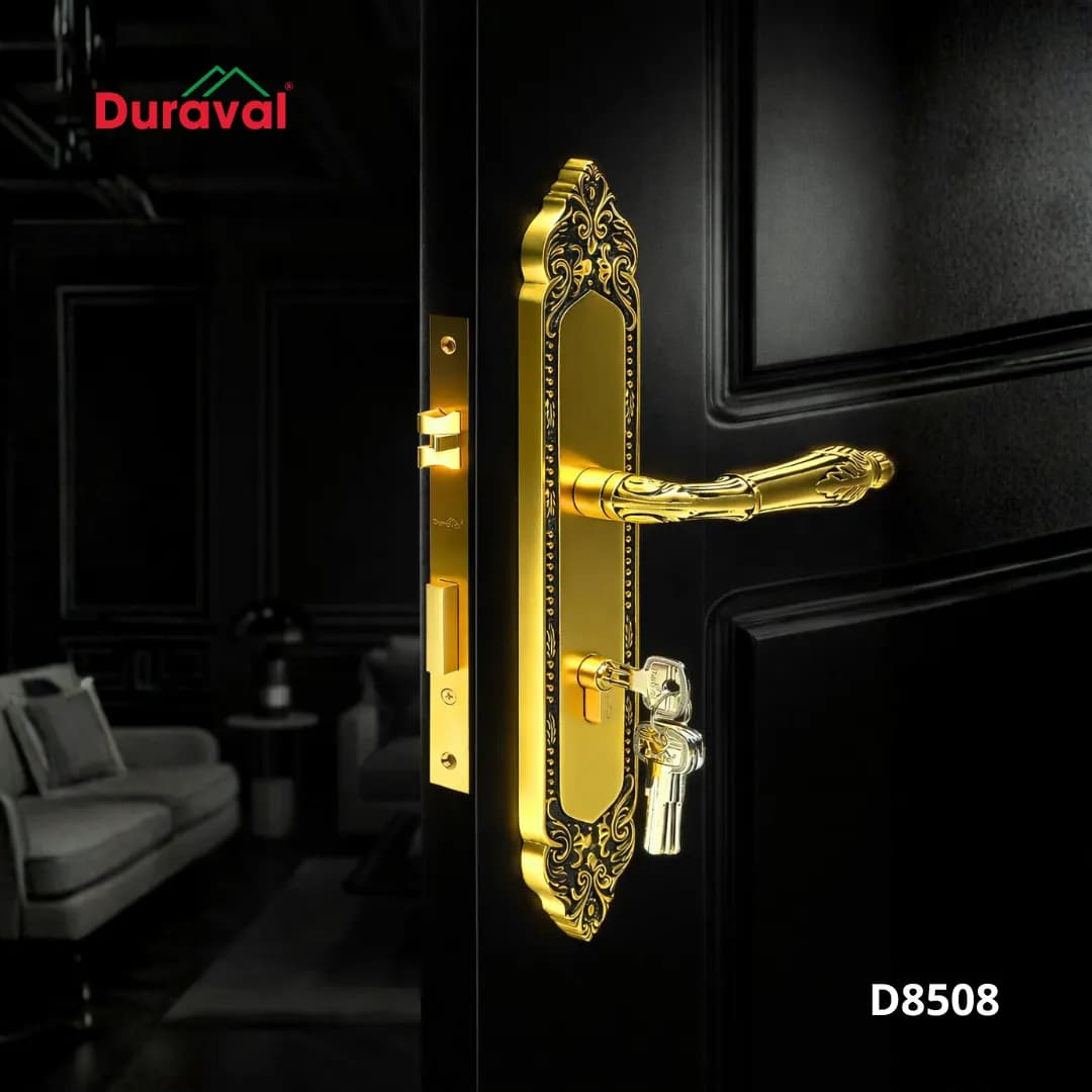 Khóa cửa tay gạt Đồng Duraval D8508
