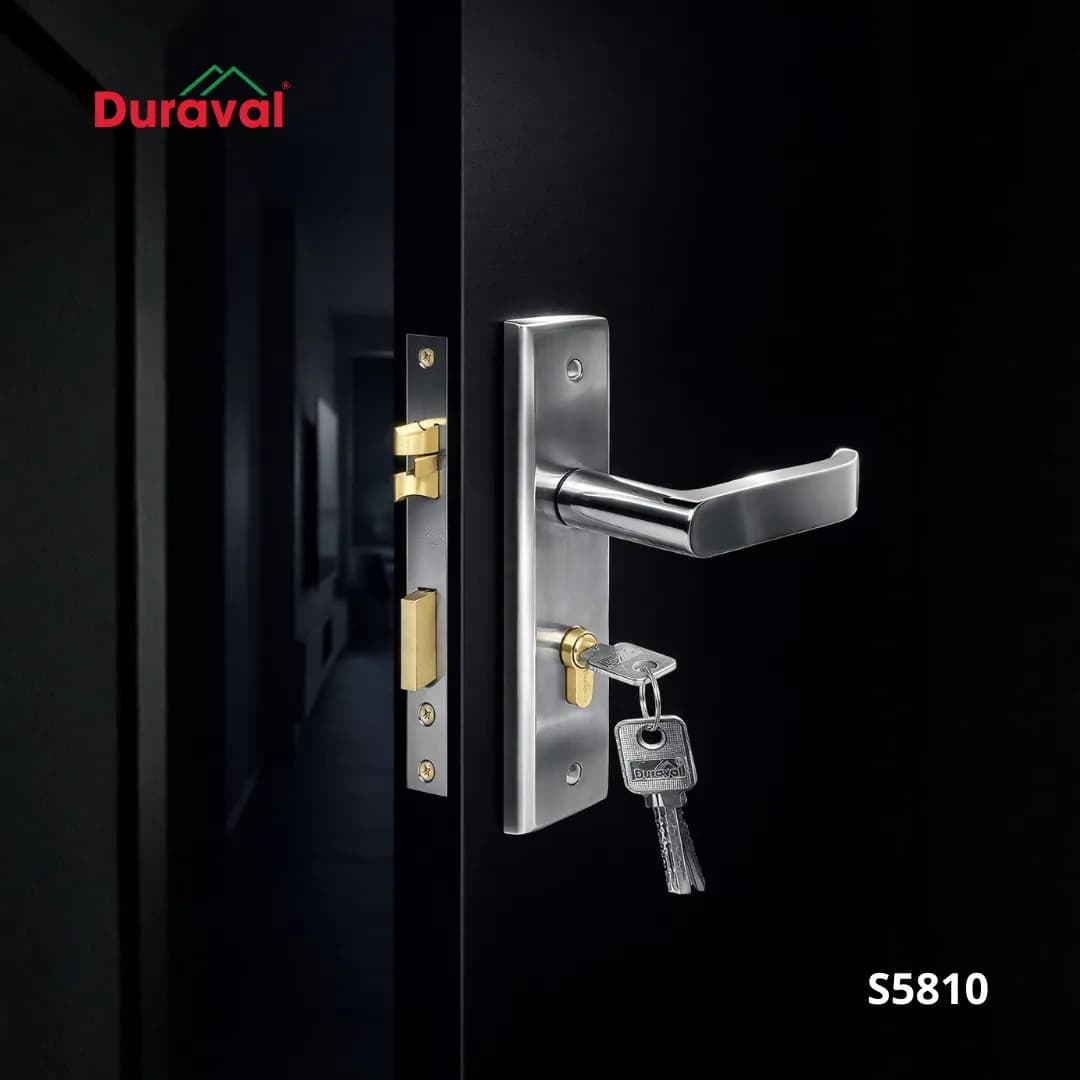 Khóa cửa tay gạt Inox Duraval S5810