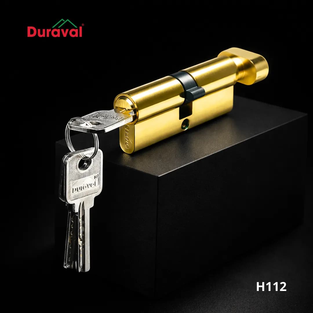 Ổ khóa cửa hợp kim lõi đồng PVD Duraval H112