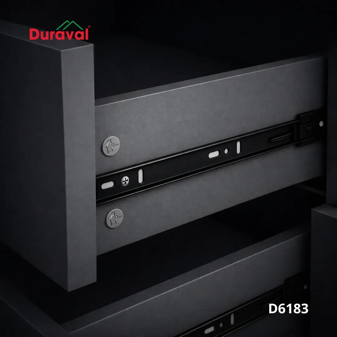 Ray bi 3 tầng Duraval đen 35mm D6183