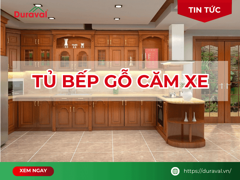 Tủ bếp gỗ căm xe