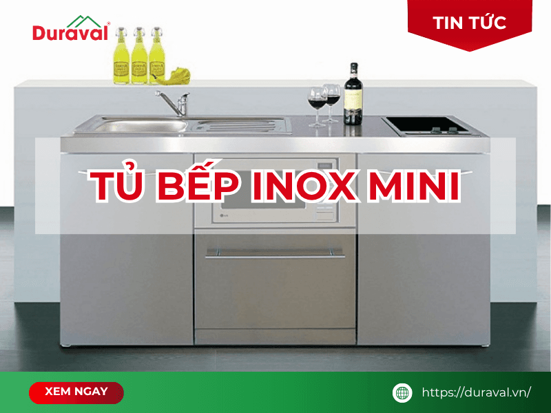 tủ bếp inox mini
