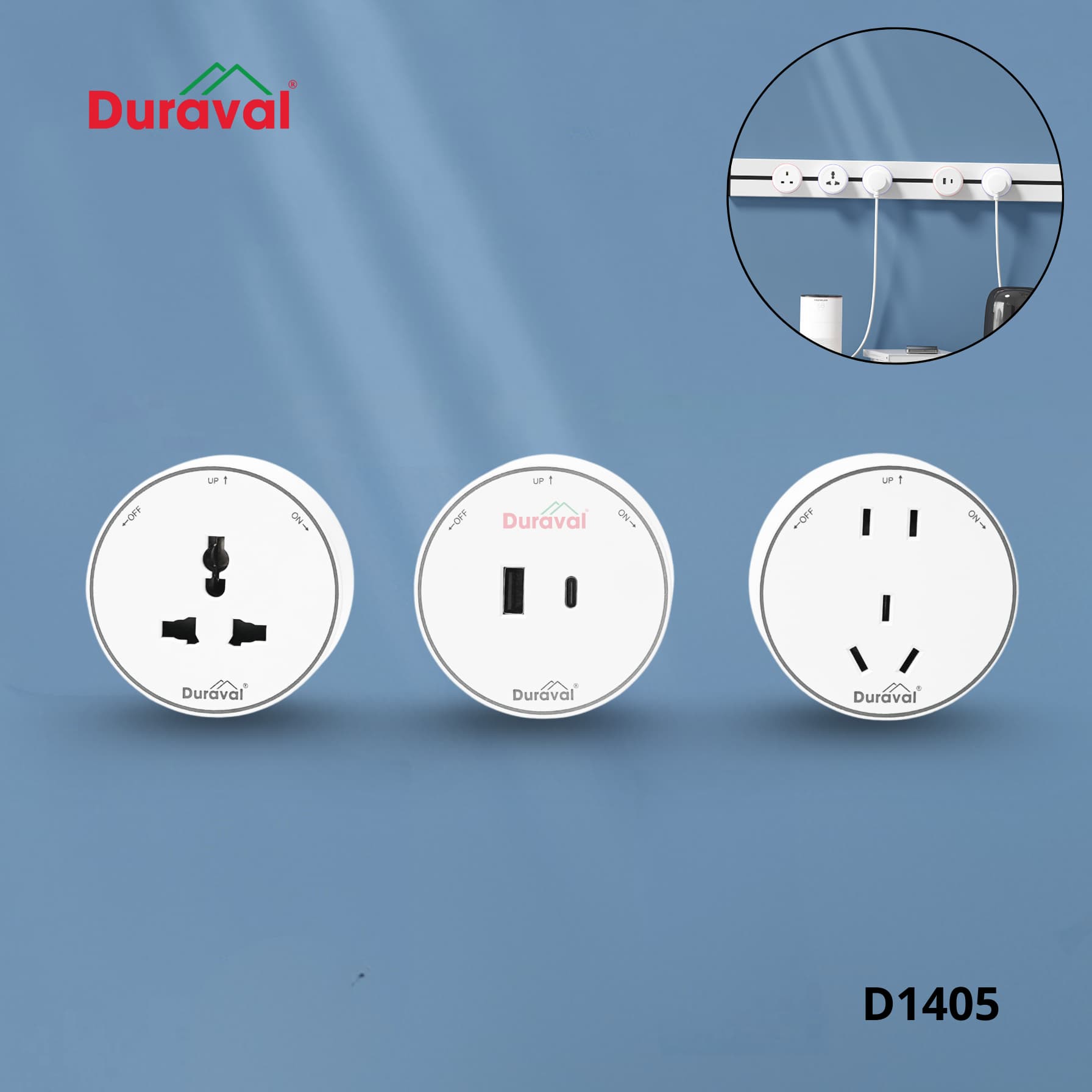 Ổ cắm điện an toàn Duraval D1405