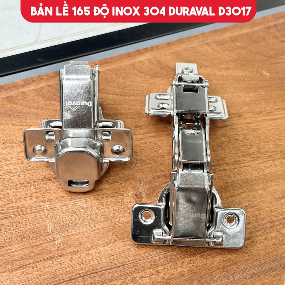 Bản lề 165 độ Inox 304 Duraval D3017