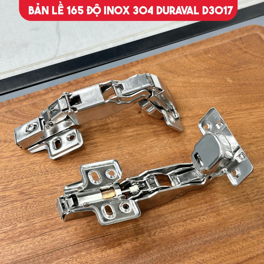 Bản lề 165 độ Inox 304 Duraval D3017