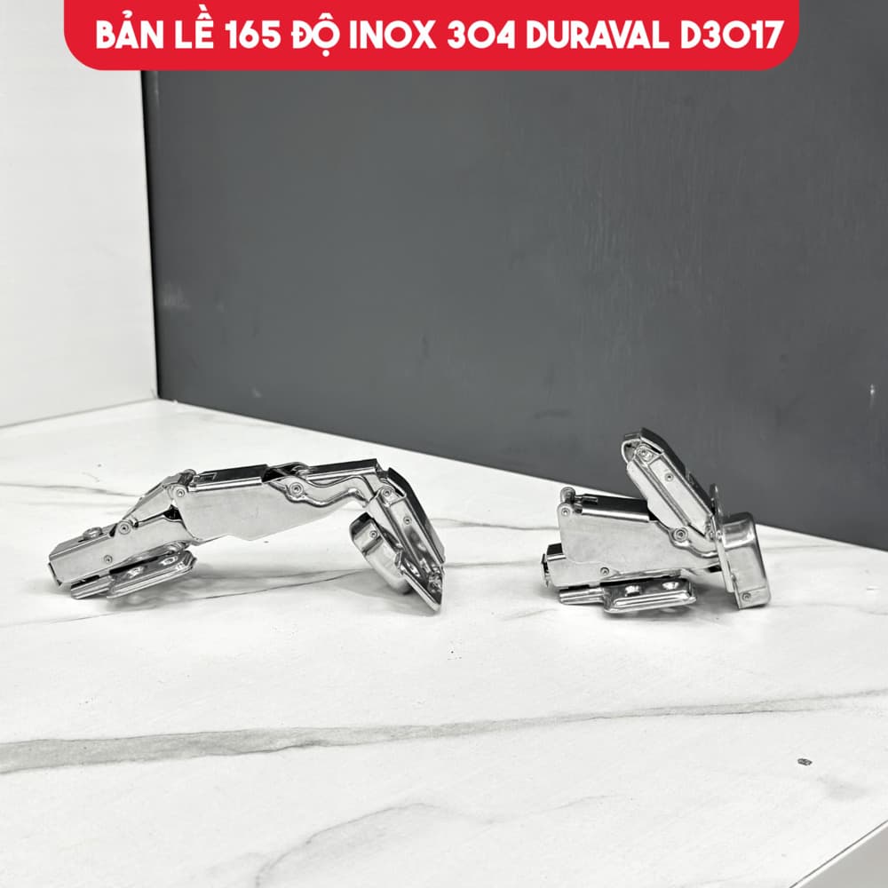 Bản lề 165 độ Inox 304 Duraval D3017