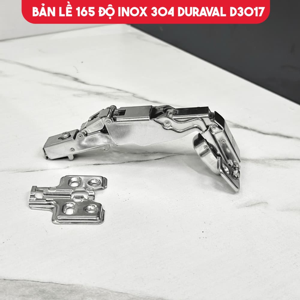 Bản lề 165 độ Inox 304 Duraval D3017