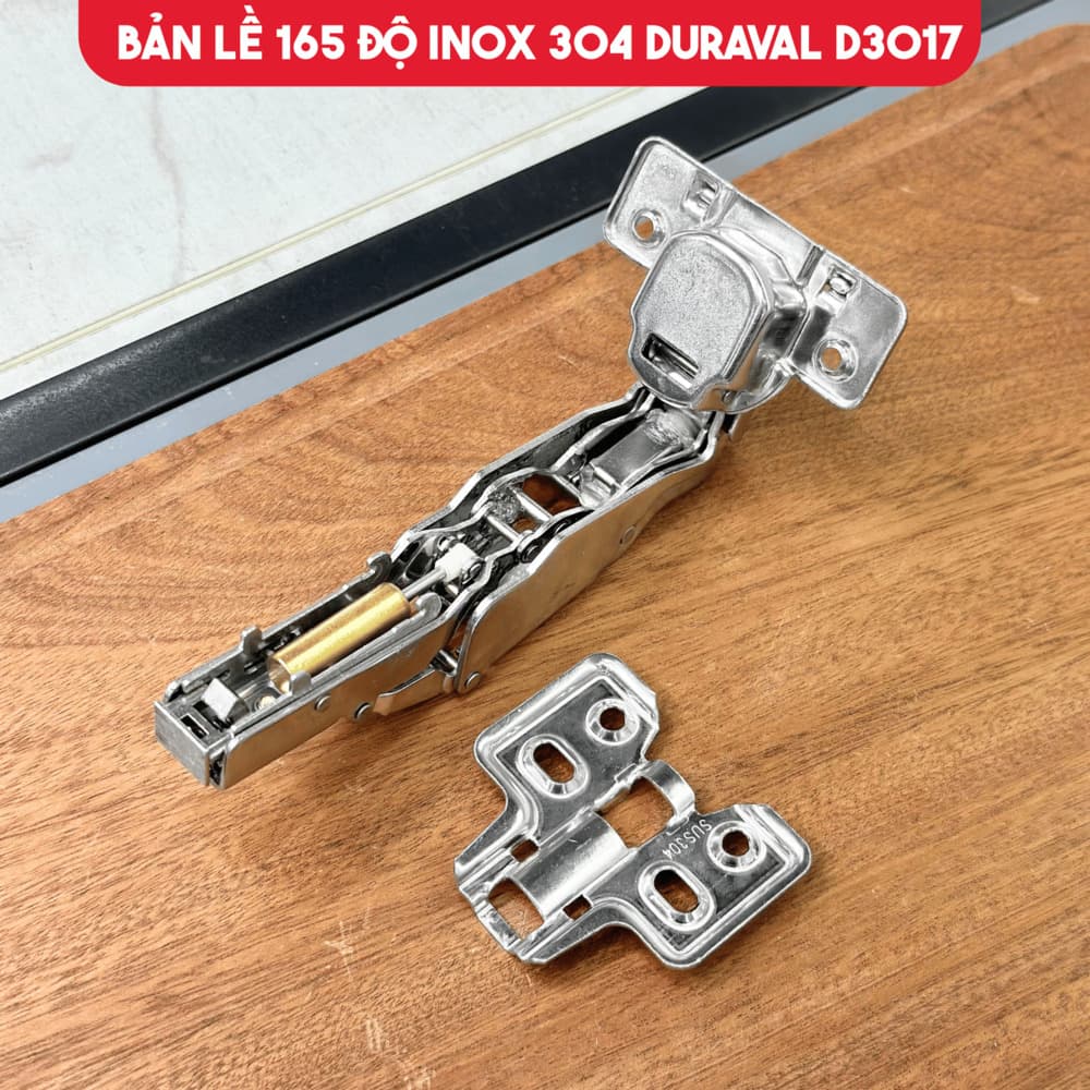 Bản lề 165 độ Inox 304 Duraval D3017