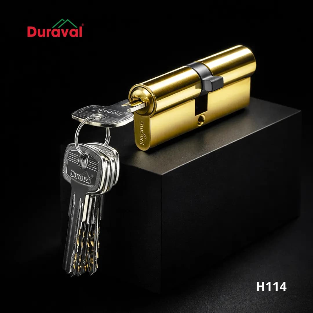 Ổ khóa cửa đồng hai đầu chìa Duraval H114