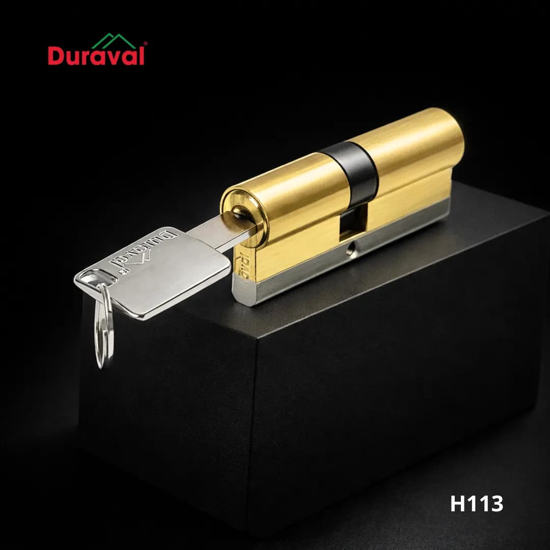 Ổ khóa cửa đồng Run hai đầu chìa Duraval H113