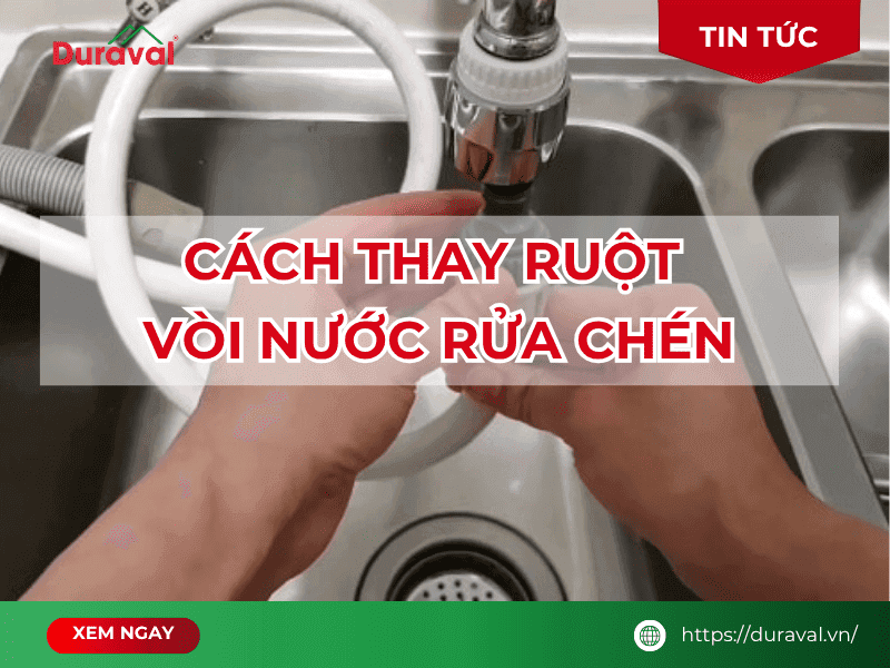 Cách thay ruột vòi nước rửa chén