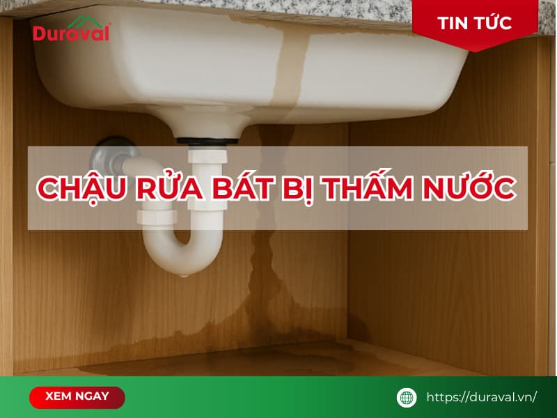 chậu rửa bát bị thấm nước
