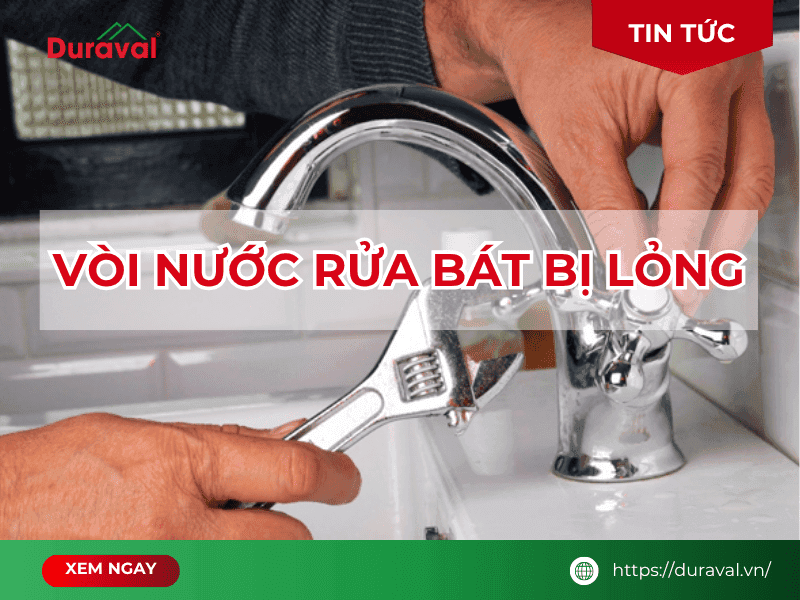 Vòi nước rửa chén bị lỏng