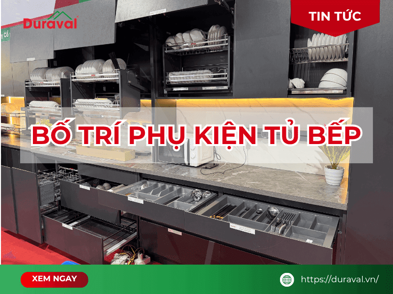 bố trí phụ kiện tủ bếp