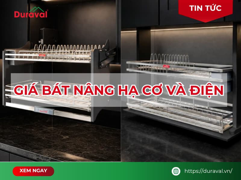 Nên mua giá bát nâng hạ cơ hay điện