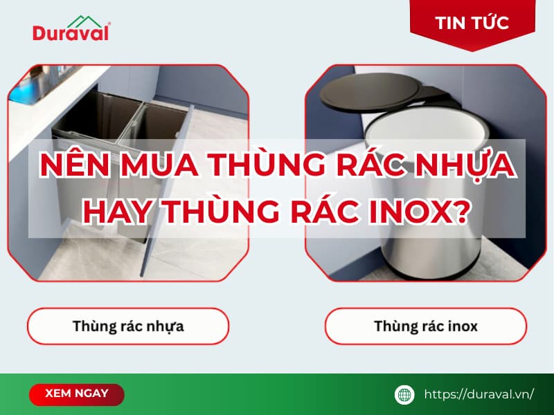 Nên mua thùng rác nhựa hay thùng rác inox