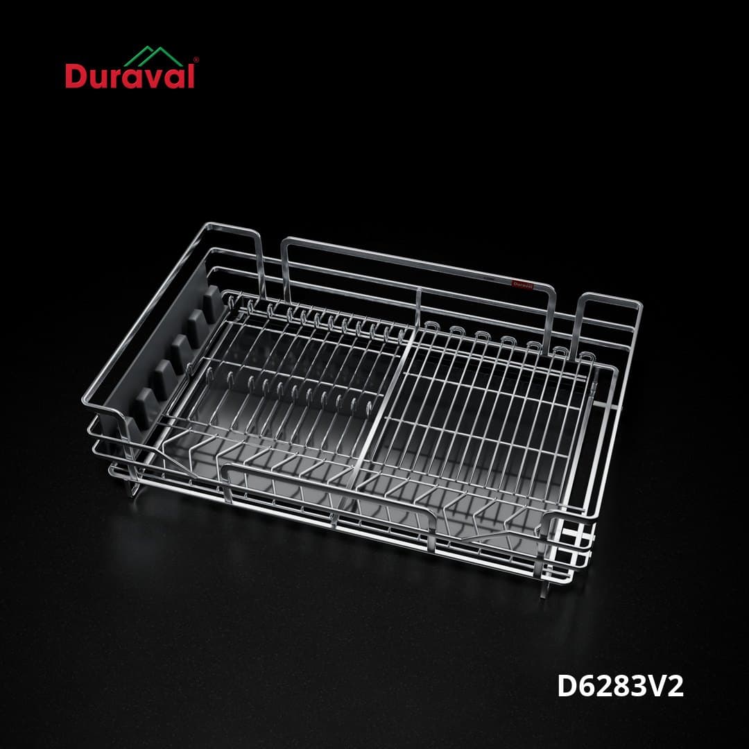 Giá bát đĩa đa năng nan oval inox 304 Duraval D6283V2